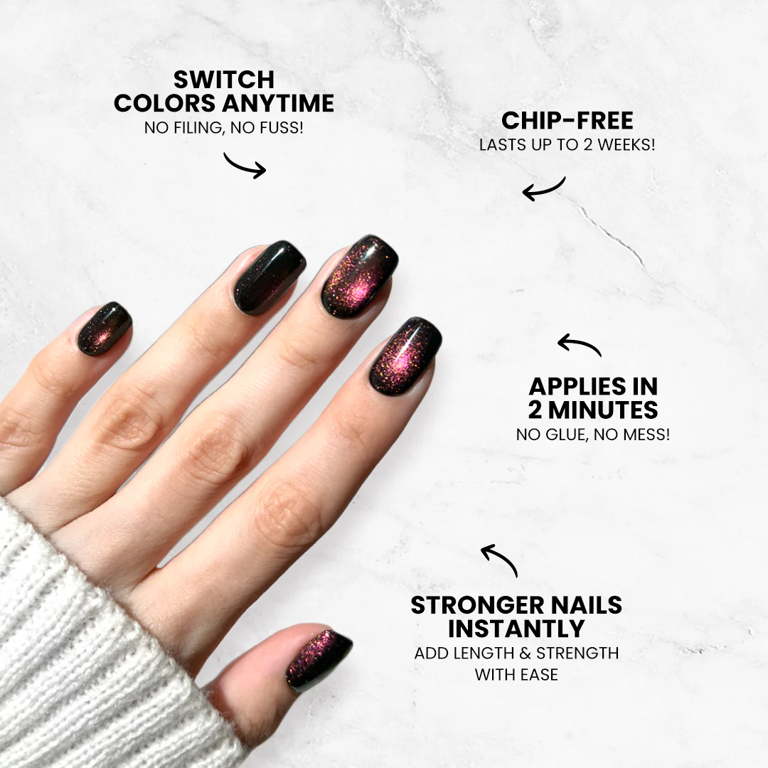 Silken Cats Eye - Oval Sustainable Nails - Image 3